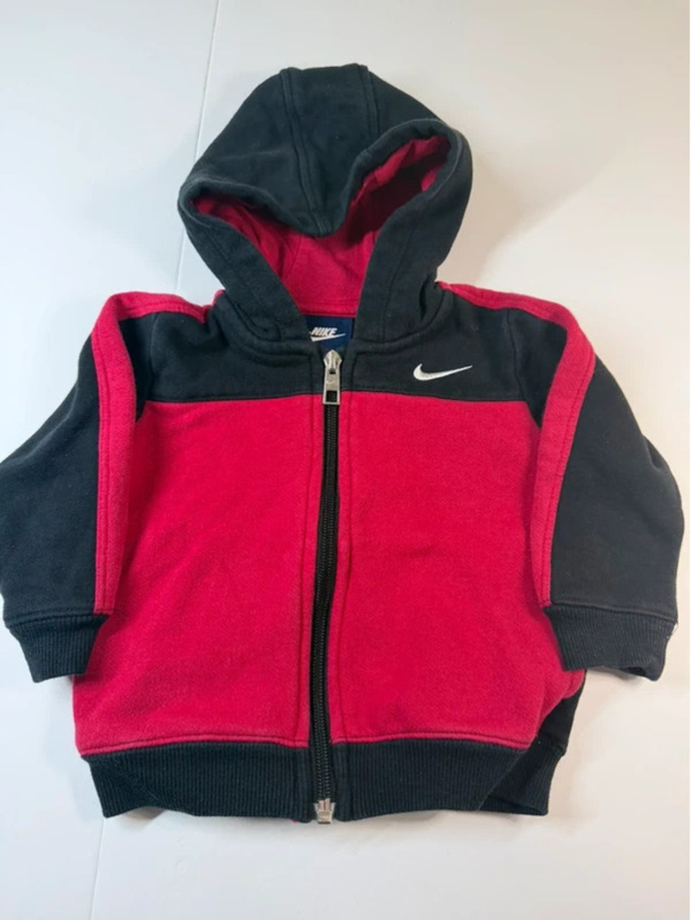 Vintage Nike Baby Color Block Zip Up Hoodie Size 6-9M Fits up to 18M